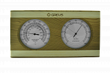 Термогигрометр Greus кедр/сосна 26х14